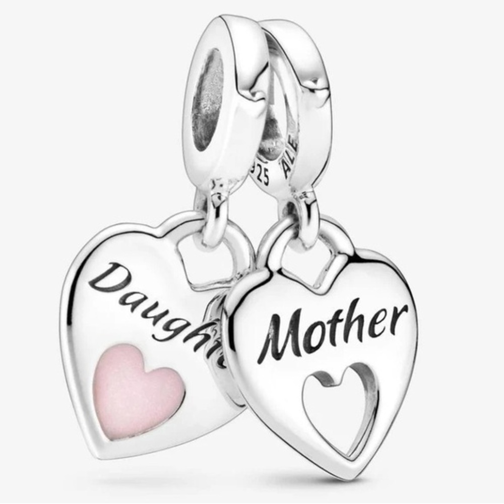 Pandora Mother Daughter Heart Charms